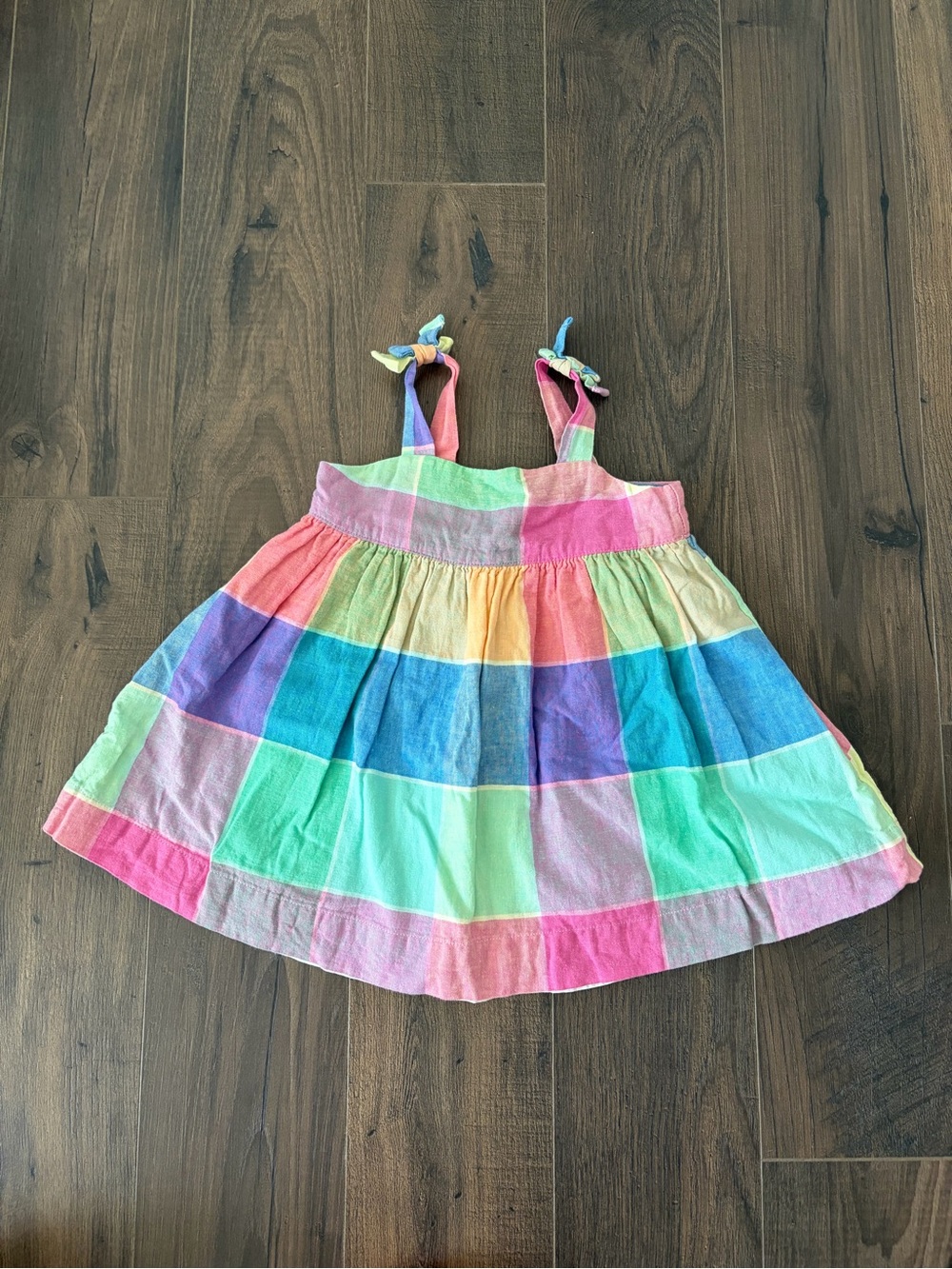 BabyGAP Multicolor Rainbow Check Sundress